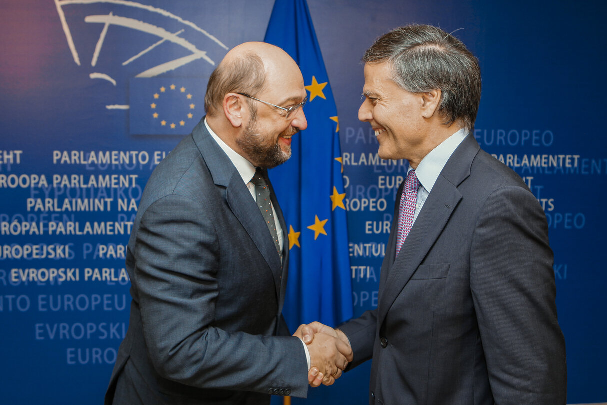 Martin SCHULZ - EP President meets with Enzo Moavero MILANESI, Italian Minister for European Affairs