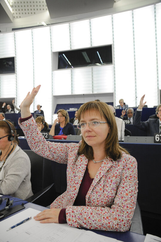 Sidonia JEDRZEJEWSKA during Plenary session week 41 2013 in Strasbourg