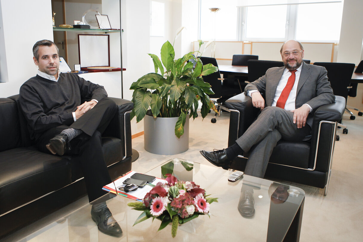 Martin SCHULZ EP President meets with MEP Alexander ALVARO