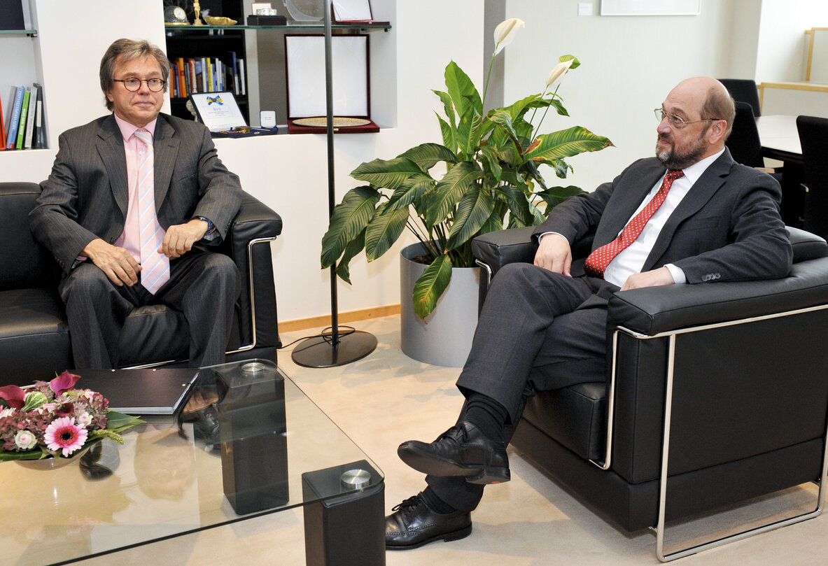 Martin SCHULZ EP President meets with MEP Libor ROUCEK