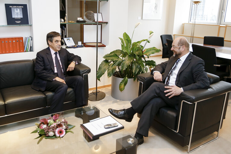 Foto 4: Martin SCHULZ - EP President meets with Fran?ßois FILLON, former Prime Minister of France