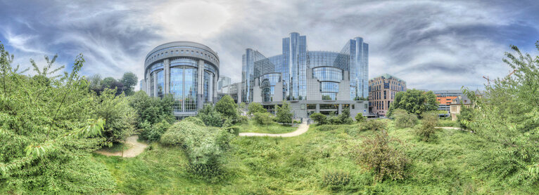 Fotografia 1: Panoramic View of PHS and ASP buildings, European Parliament in Brussels