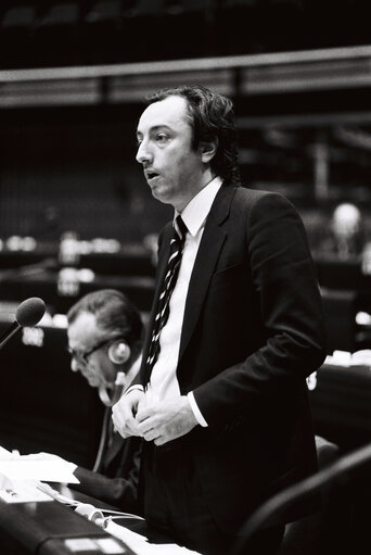 The MEP Silvio LEGA during a session in Strasbourg on January 1980.