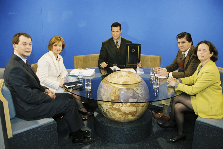 Television debate recording in Strasbourg