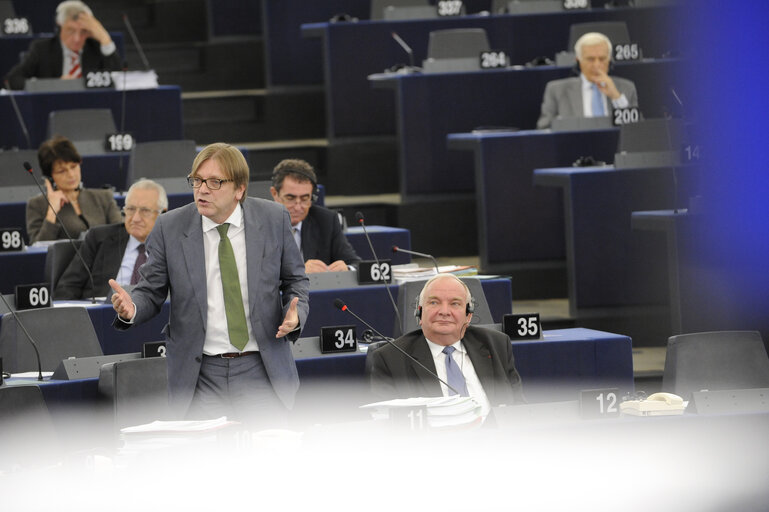 Fotografie 12: Preparations for the European Council meeting (24-25 October 2013)  Council and Commission statements during plenary session week 43 2013 in Strasbourg