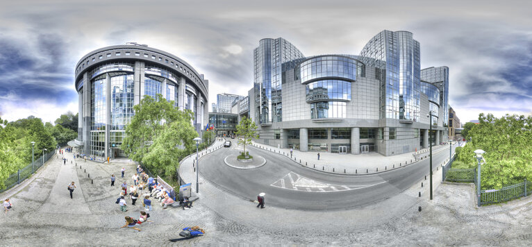 Foto 2: Panoramic View of PHS and ASP buildings, European Parliament in Brussels