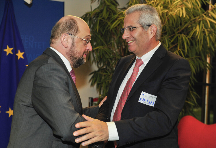 Fotografia 2: Martin SCHULZ EP President meets with Andros KYPRIANOU General Secretary of the Central Committee of AKEL