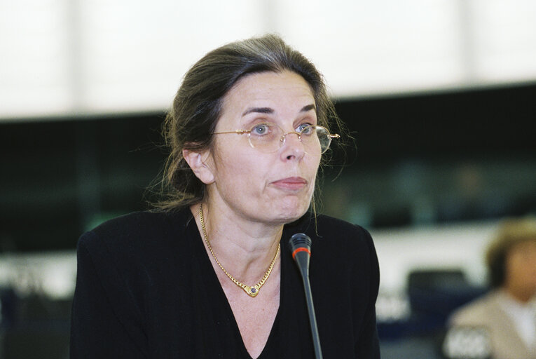 Nuotrauka 1: MEP Marie-Therese HERMANGE in the hemicycle in Strasbourg