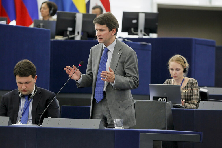 Fotografi 13: Plenary session week 41 2013 in Strasbourg -Discriminatory customs procedures against Lithuanian trucks at the Russian border