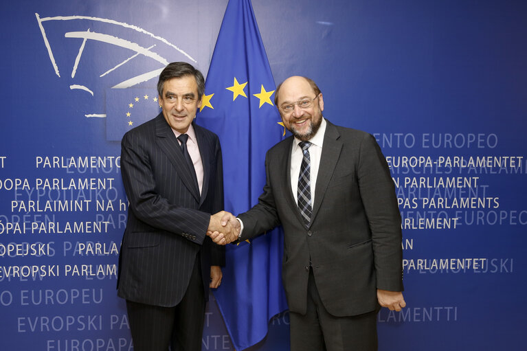 Foto 1: Martin SCHULZ - EP President meets with Fran?ßois FILLON, former Prime Minister of France