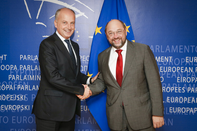 Fotografija 1: Martin SCHULZ - EP President meets with MEP Salvatore Iacolino