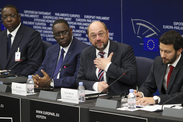 Fotografia 1: Joint press conference of the President of Senegal