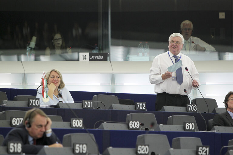 Fotografia 18: Plenary session week 41 2013 in Strasbourg - Rise of right-wing extremism in Europe  Council and Commission statements