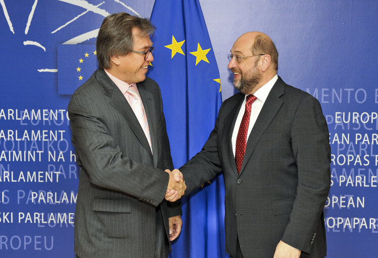 Fotografie 1: Martin SCHULZ EP President meets with MEP Libor ROUCEK