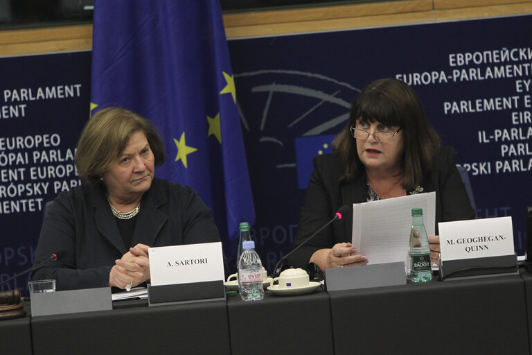 Nuotrauka 2: ITRE Committee meeting - Visit of Maire GEOGHEGAN-QUINN, EC Commissioner for Research, Innovation and Science, on the 'Innovation Investment Package, comprising Article 187 and Article 185 proposals