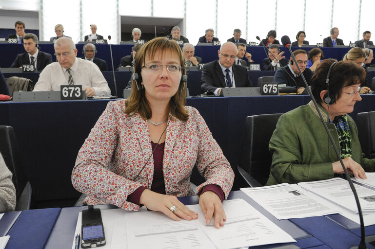 Fotografia 4: Sidonia JEDRZEJEWSKA during Plenary session week 41 2013 in Strasbourg