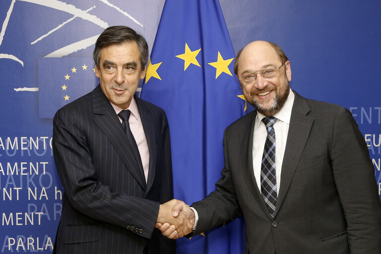 Foto 3: Martin SCHULZ - EP President meets with Fran?ßois FILLON, former Prime Minister of France