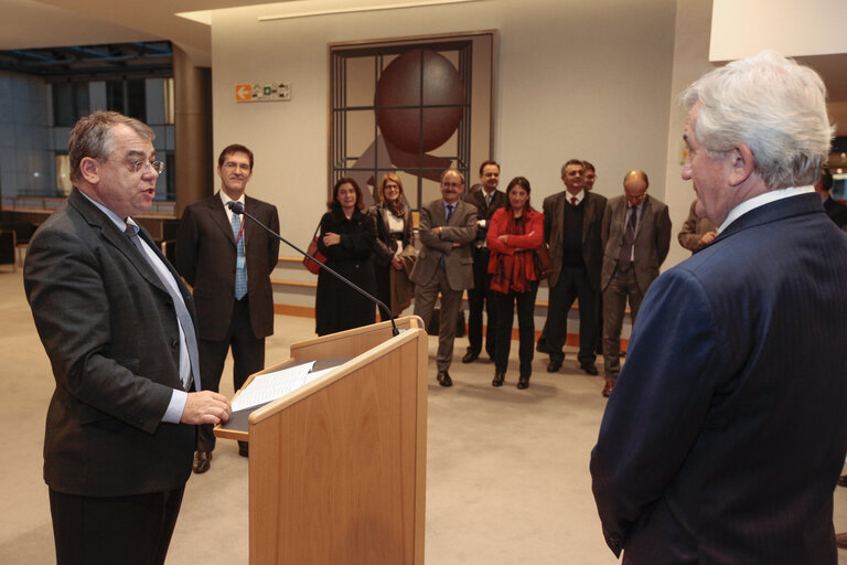 Снимка 35: Reception to mark the retirement of the Jurisconsult and the appointement of his successor.