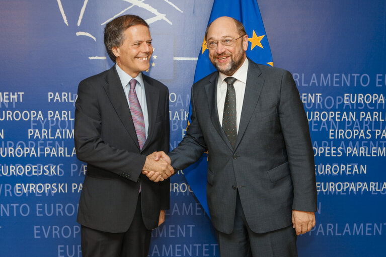 Billede 3: Martin SCHULZ - EP President meets with Enzo Moavero MILANESI, Italian Minister for European Affairs