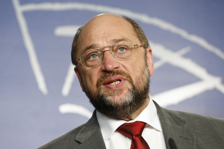 Suriet 13: Joint press point on Monitoring Ukraine by Martin SCHULZ, EP President, former EP President and former Polish President