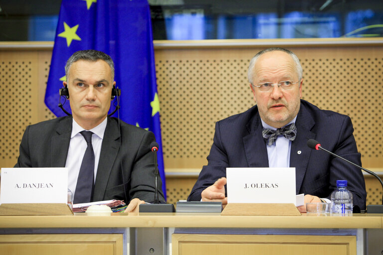 Fotografie 8: Subcommittee on Security and Defence. Discussion with  the minister of Defence of Lithuania