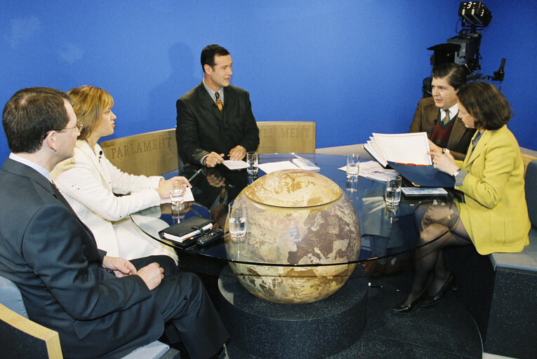 Television debate recording in Strasbourg