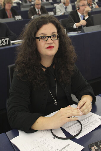 Fotó 5: Mojca KLEVA KEKUS in plenary in Strasbourg, week 37 2013