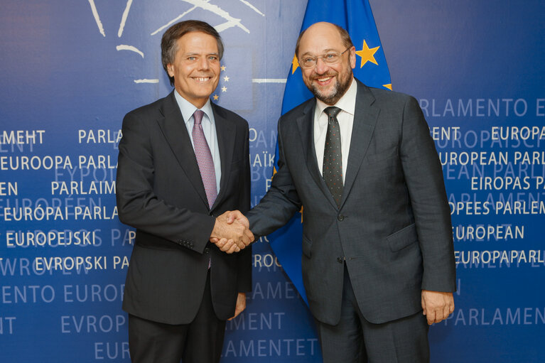 Billede 4: Martin SCHULZ - EP President meets with Enzo Moavero MILANESI, Italian Minister for European Affairs