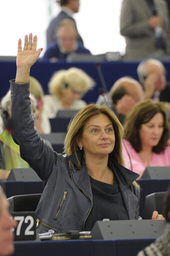 Fotó 3: Monika FLASIKOVA BENOVA in plenary Session in Strasbourg - week 37 2013