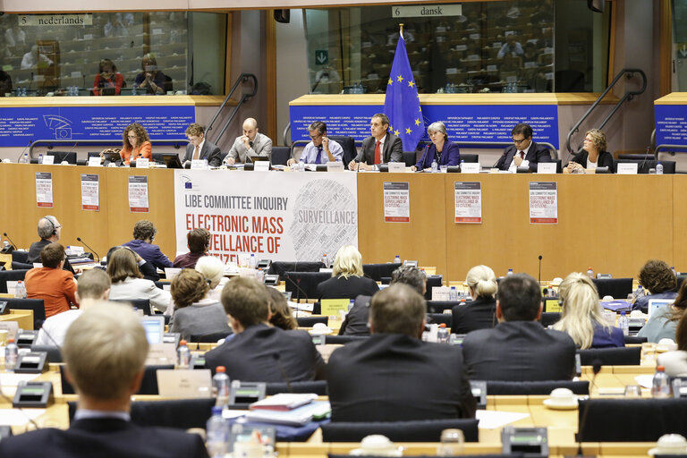 Photo 1: LIBE committee meeting. Inquiry on Electronic Mass Surveillance of EU Citizens