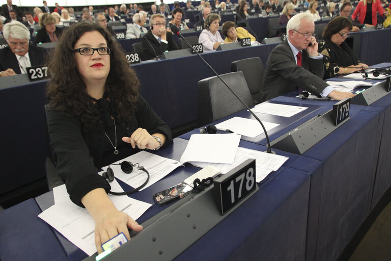 Fotó 6: Mojca KLEVA KEKUS in plenary in Strasbourg, week 37 2013