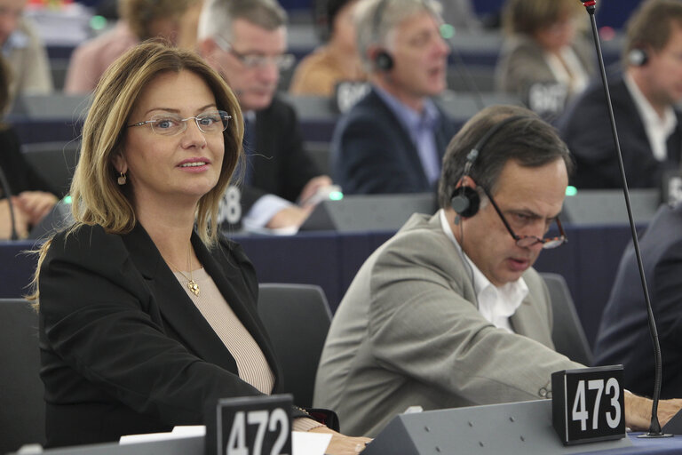 Fotó 3: Monika FLASIKOVA BENOVA during Plenary assembly in Strasbourg week 37 2013