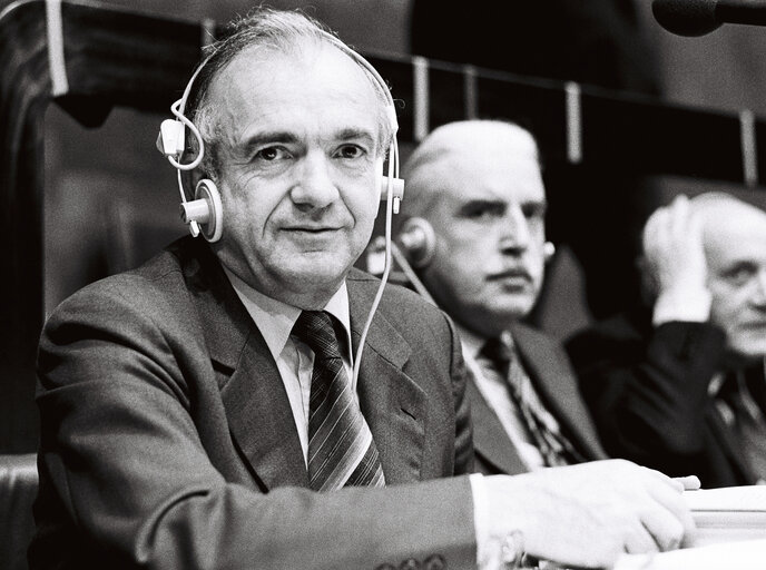 The delegue Andre SOURY during a session in Luxembourg in December 1978.