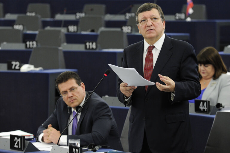 Foto 42: Plenary session in Strasbourg - Week 27 2013 - Review of the Irish Presidency, including the MFF agreement - Council and Commission statements