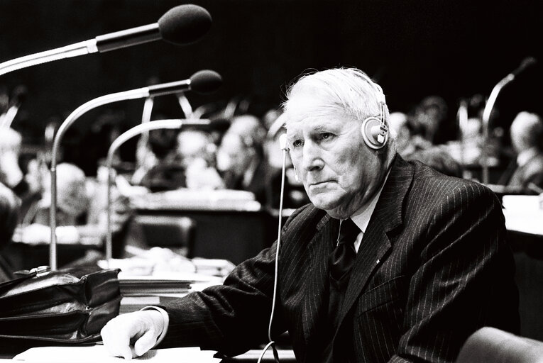 The delegue Charles DURAND during a session in Luxembourg in December 1978.