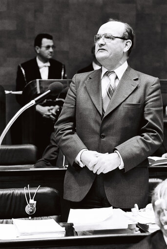 The delegue Jacques EBERHARD during a session in Luxembourg in 1978.