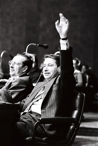 The delegue Gabriel KASPEREIT during a session in Luxembourg in December 1978.