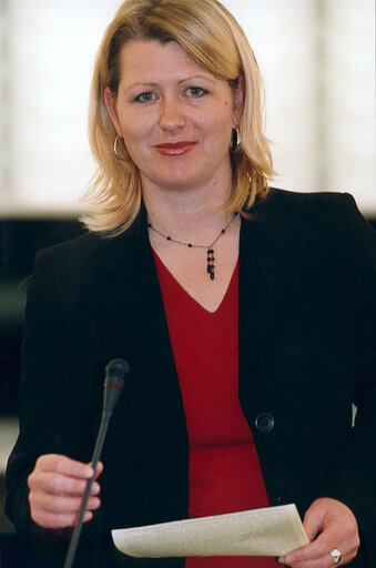 Foto 2: MEP Karin SCHEELE at the EP in Strasbourg.