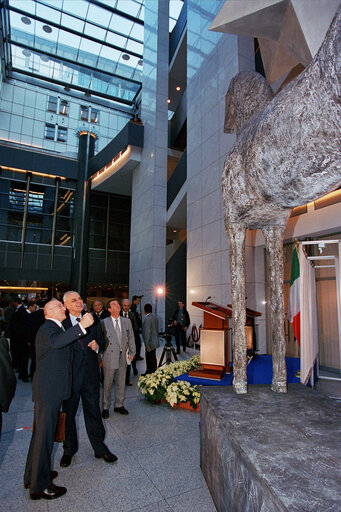 EP President and President of Italian Senate, inaugurate the sculpture Zenith in the ASP building