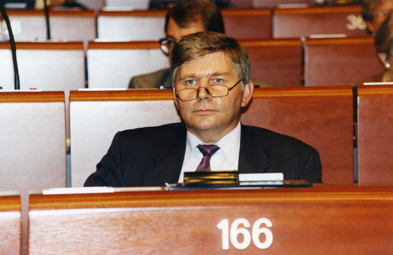 Alfred GOMOLKA in plenary session in Strasbourg.