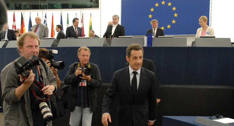 Foto 5: Plenary session in Strasbourg - Presentation of the French Presidency programme - Council statement and debate with Nicolas SARKOZY, President of the French Republic and President in office of the European Council