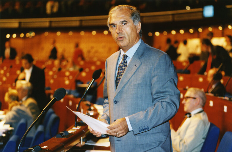 Photo 2: Giacomo SANTINI at the EP in Strasbourg.