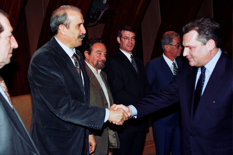 Renzo IMBENI MEP with guests of the EP.