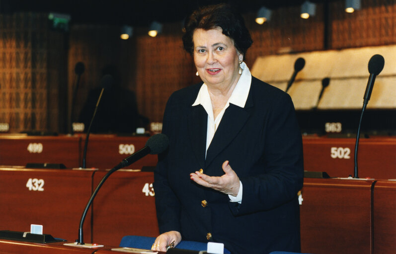 Ritva Tellervo LAURILA  in plenary session in Strasbourg.