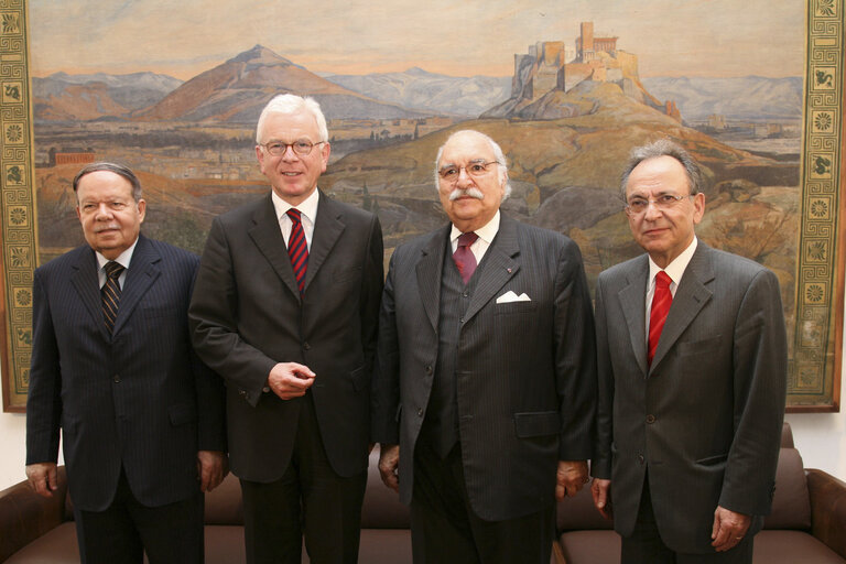 Hans-Gert POETTERING, EP President, attends a meeting of the Euro-Mediterranean Parliamentary Assembly in Athens