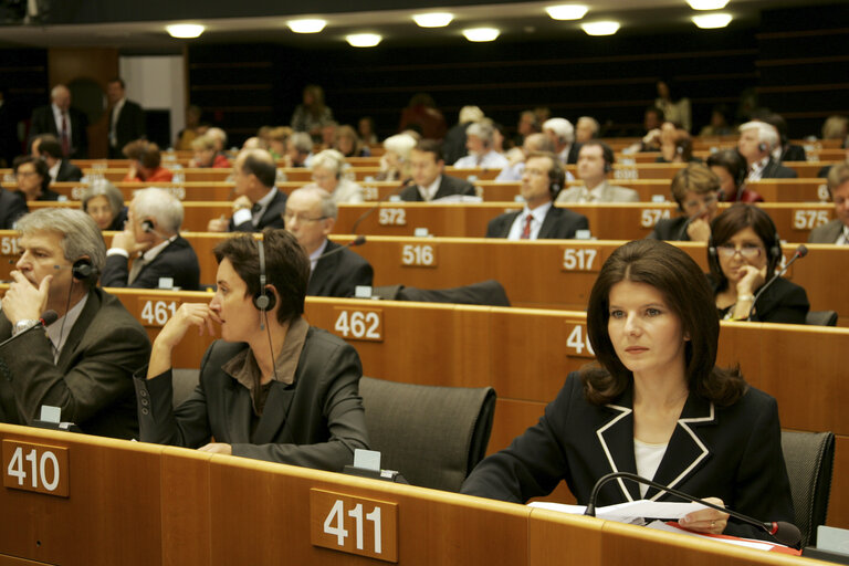 Monica Maria IACOB-RIDZI in plenary session in Brussels.