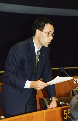 Alessandro DANESIN in plenary session in Strasbourg.