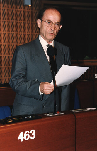 Max SIMEONI in plenary session in Strasbourg.