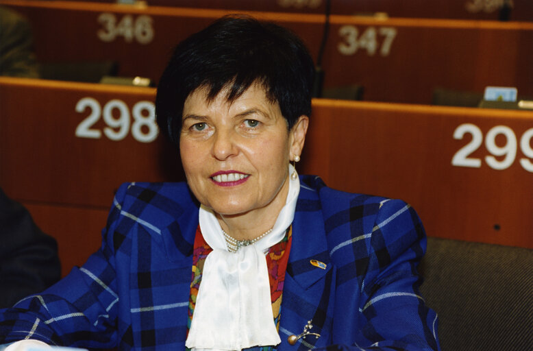 Charlotte HEINISCH in plenary session in Strasbourg.