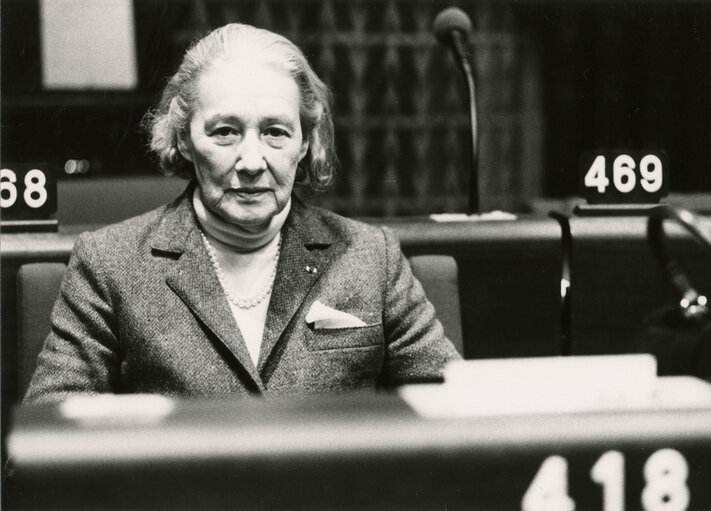 MEP Marie-Madeleine FOURCADE atends a plenary session